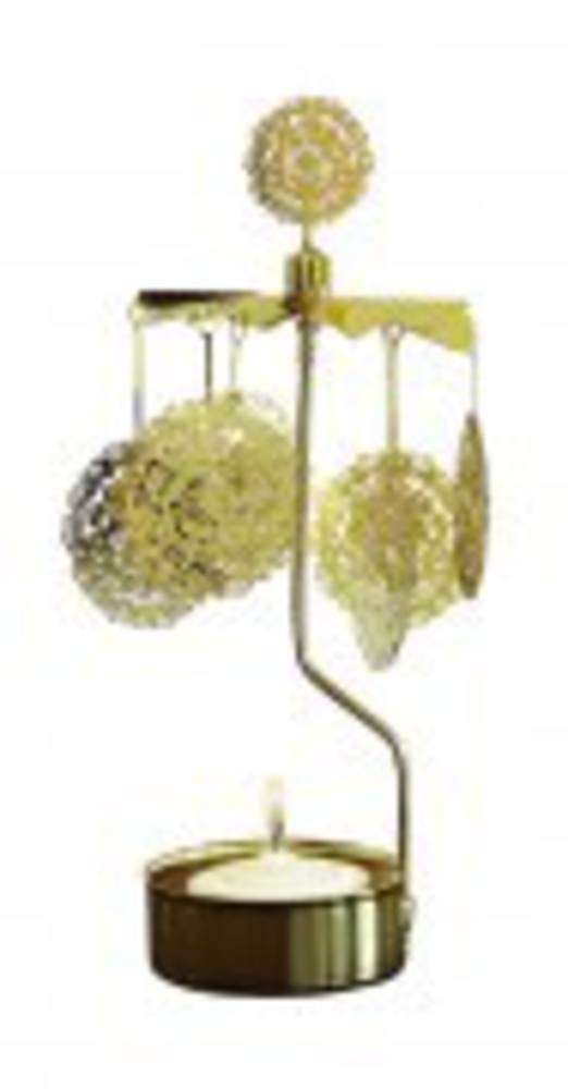 Rotary Candle Holder Dandelion, Gold
